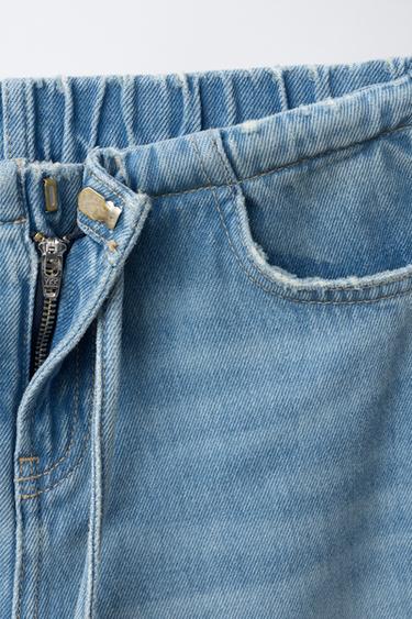 WIDE-LEG JEANS WITH FLOWERS - Blue by Zara - Image 2