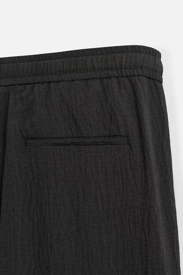 PANTALON COUPE DÉCONTRACTÉE COLOR BLOCK - Noir de Zara - Image 9