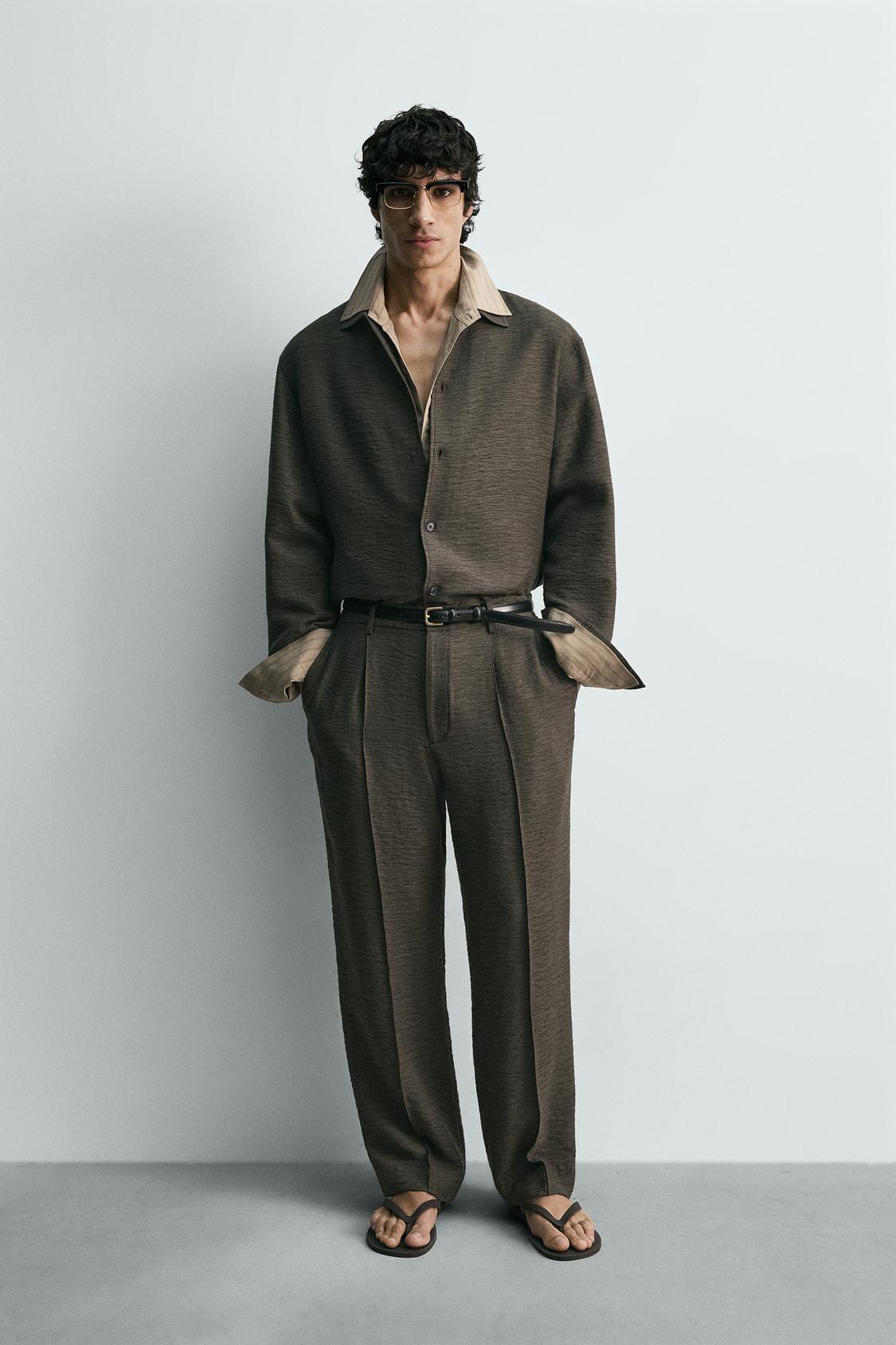 ВЕРХНЯЯ РУБАШКА С ТЕКУЧЕЙ ТЕКСТУРОЙ ОТ ZARA