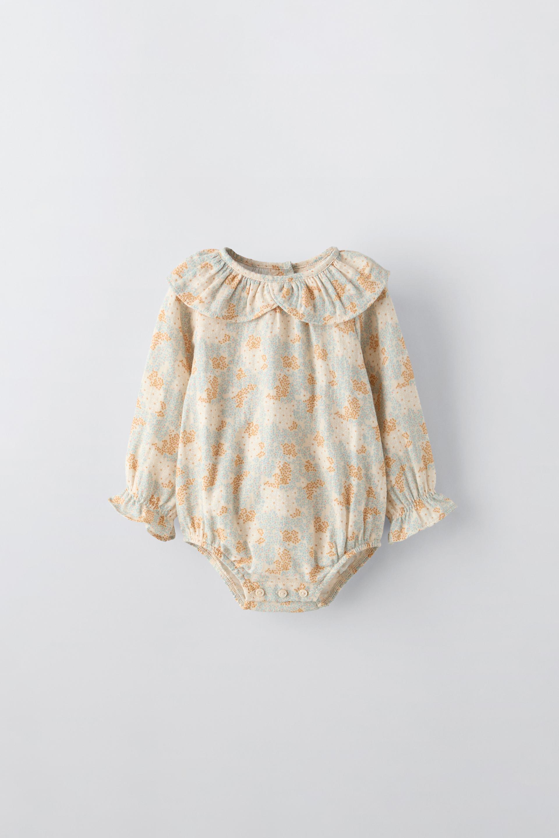 FLORAL BODYSUIT - Beige | ZARA United States