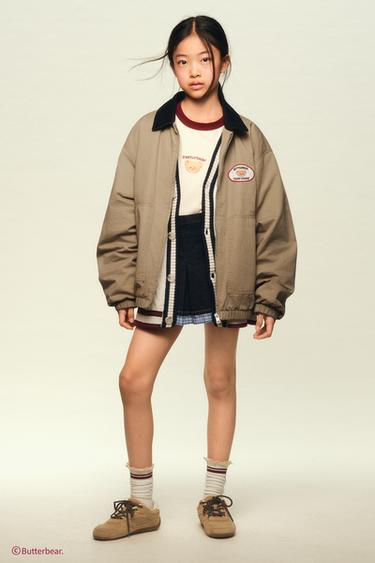 BUTTERBEAR © CORDUROY COLLAR BOMBER JACKET - Caramel by Zara