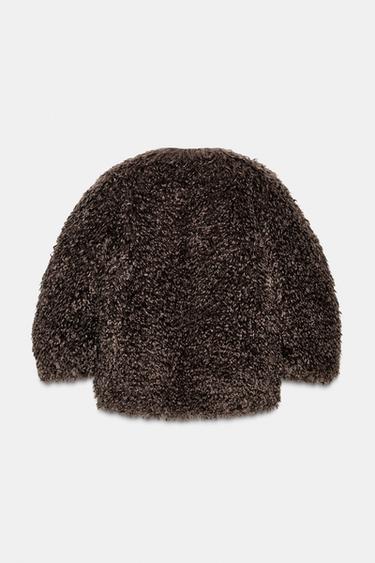 FAUX FUR COAT ZW COLLECTION - Brown / Taupe by Zara