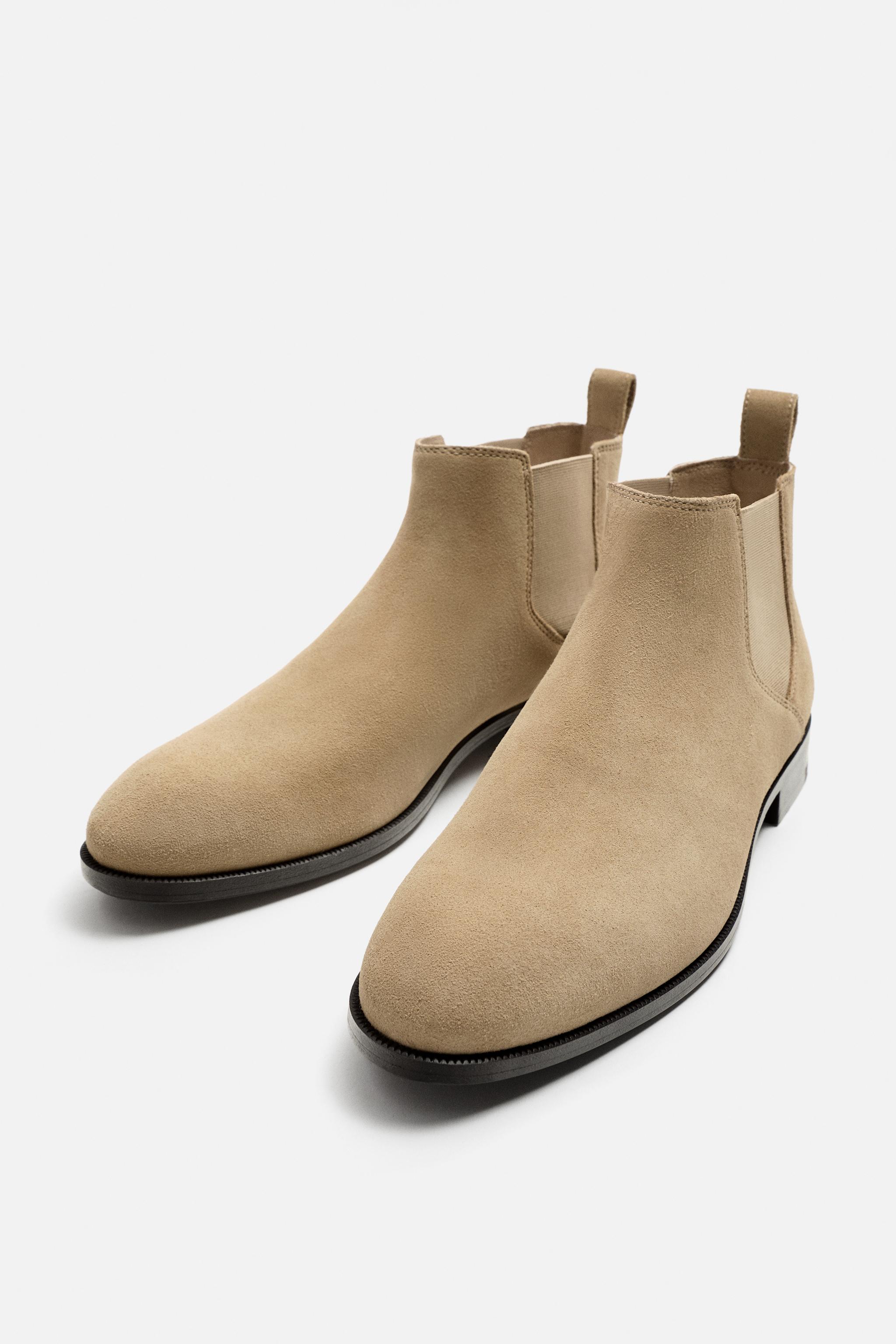 レザーチェルシーブーツ - サンドブラウン | ZARA Japan / 日本