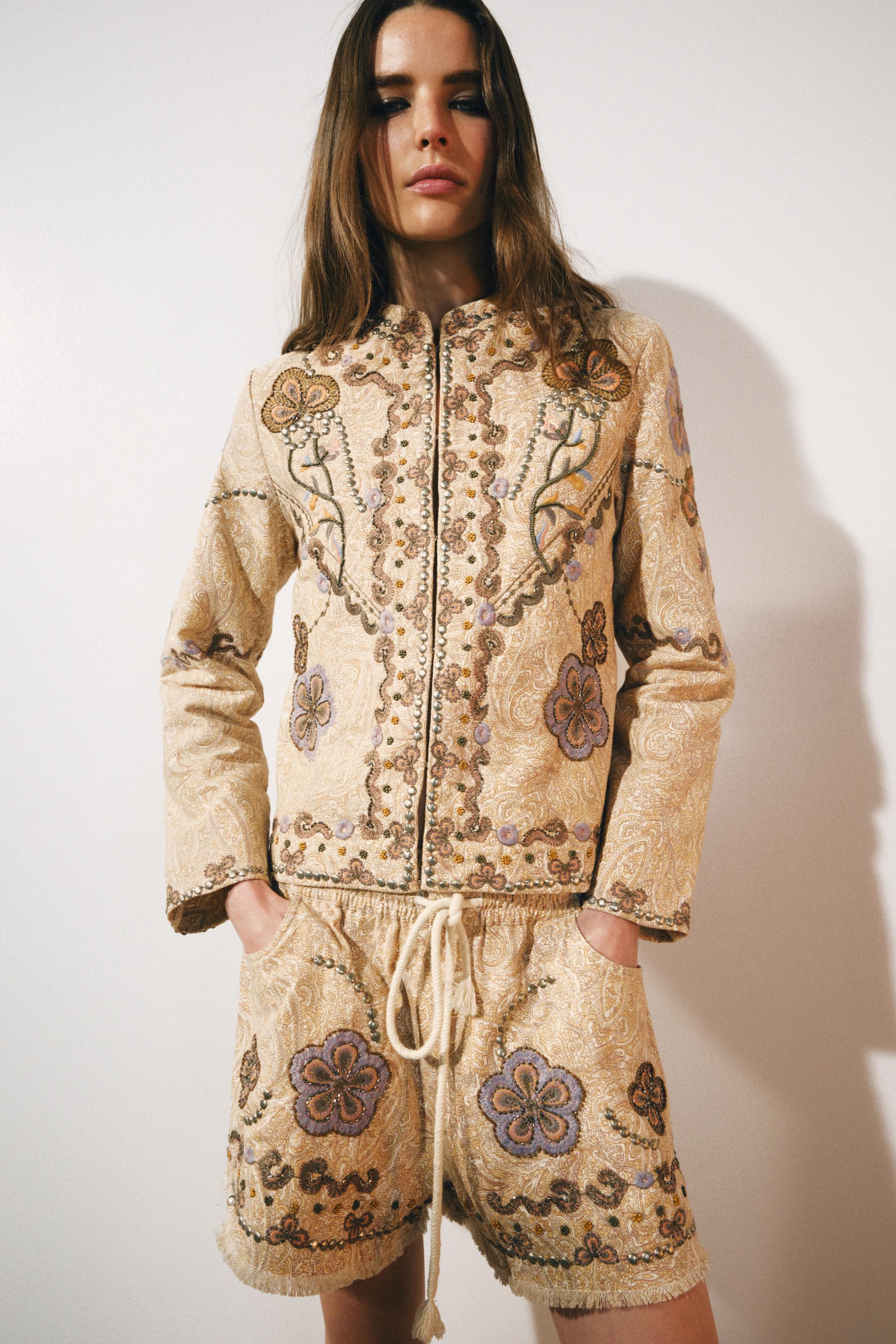 Женские куртки Zara ZW COLLECTION EMBROIDERED JACKET — фото 2
