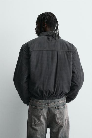 TEXTURED QUILTED JACKET - Charcoal by Zara - Image 2