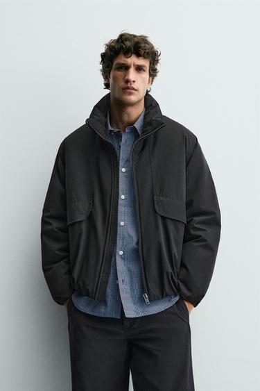 BOXY FIT PUFFER JACKET - Dark anthracite by Zara