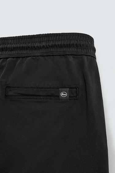 SLIM FIT JOGGER WAIST TROUSERS - Black by Zara - Image 8