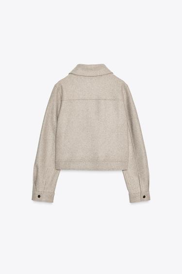 SOFT ZIP-UP JACKET - Beige by Zara - Image 8