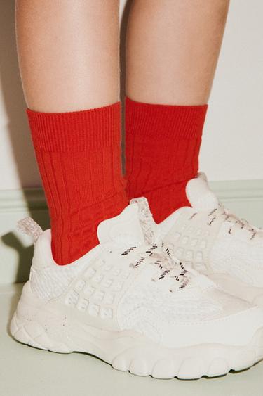 Zara WHITE SNEAKERS - White