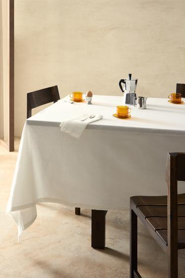 MANTEL ONDAS - Blanco de Zara