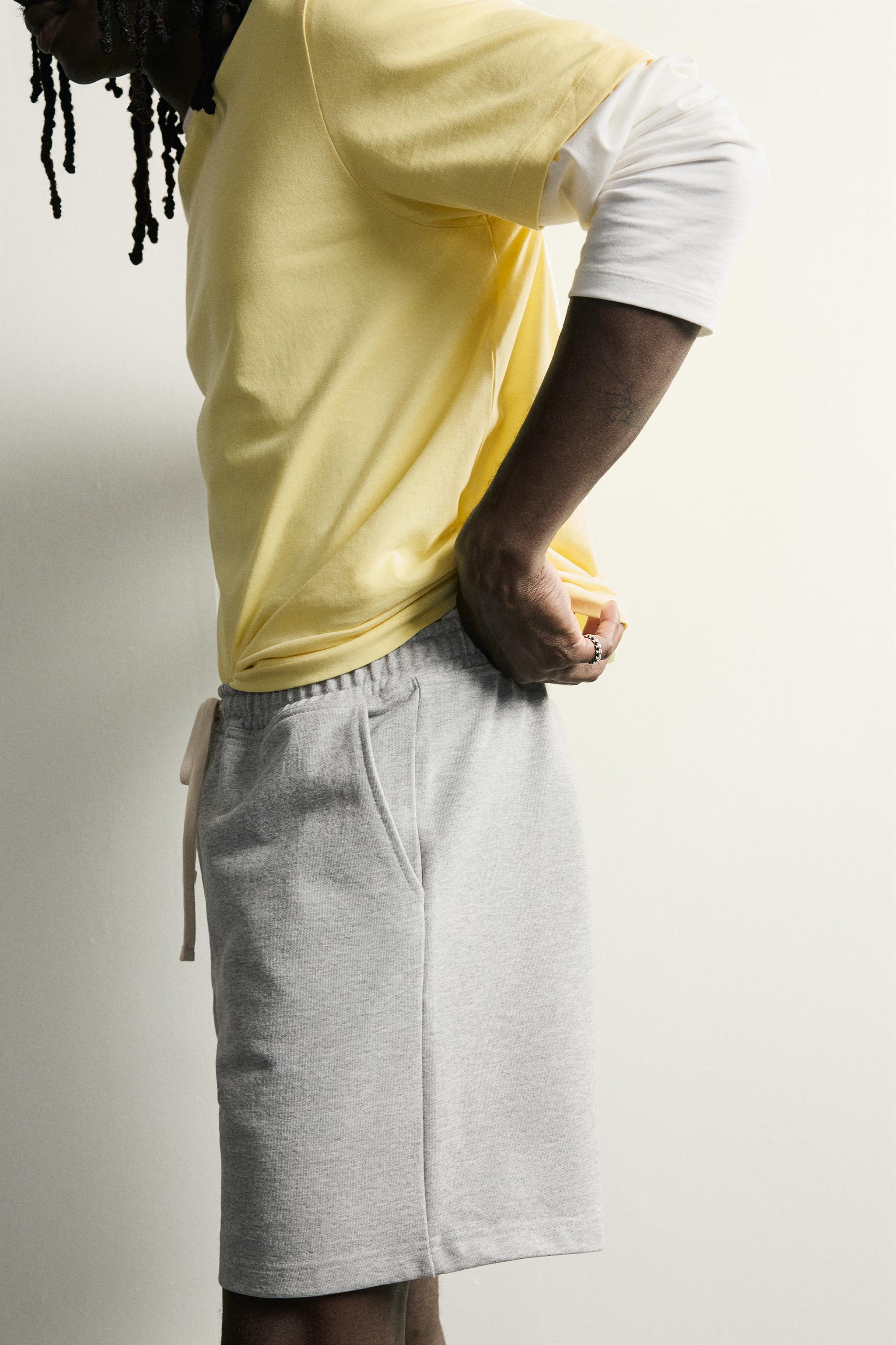 Мужские шорты Zara RELAXED FIT SWEATSHORTS — фото 5