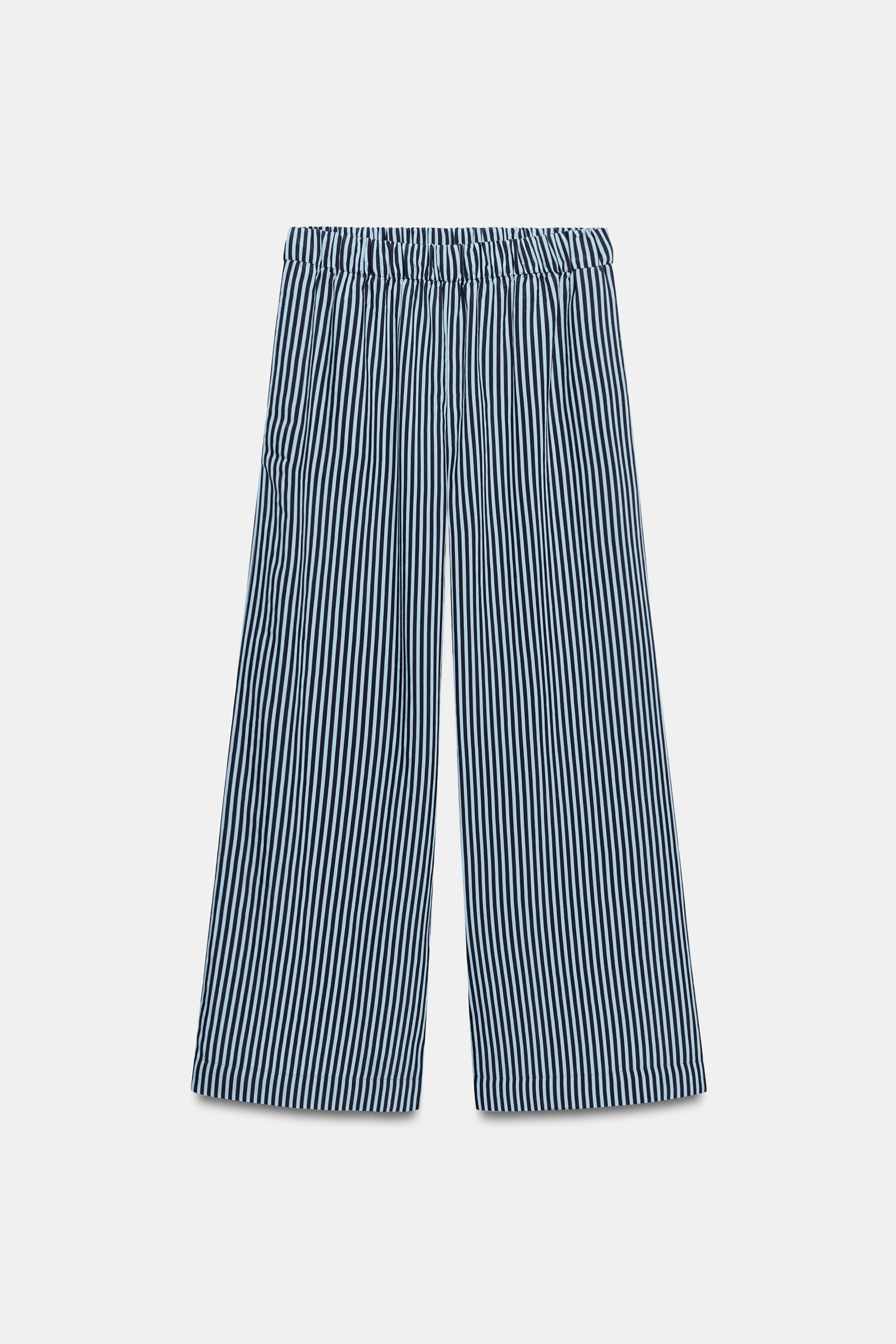 ZW COLLECTION STRIPED WIDE LEG PANTS