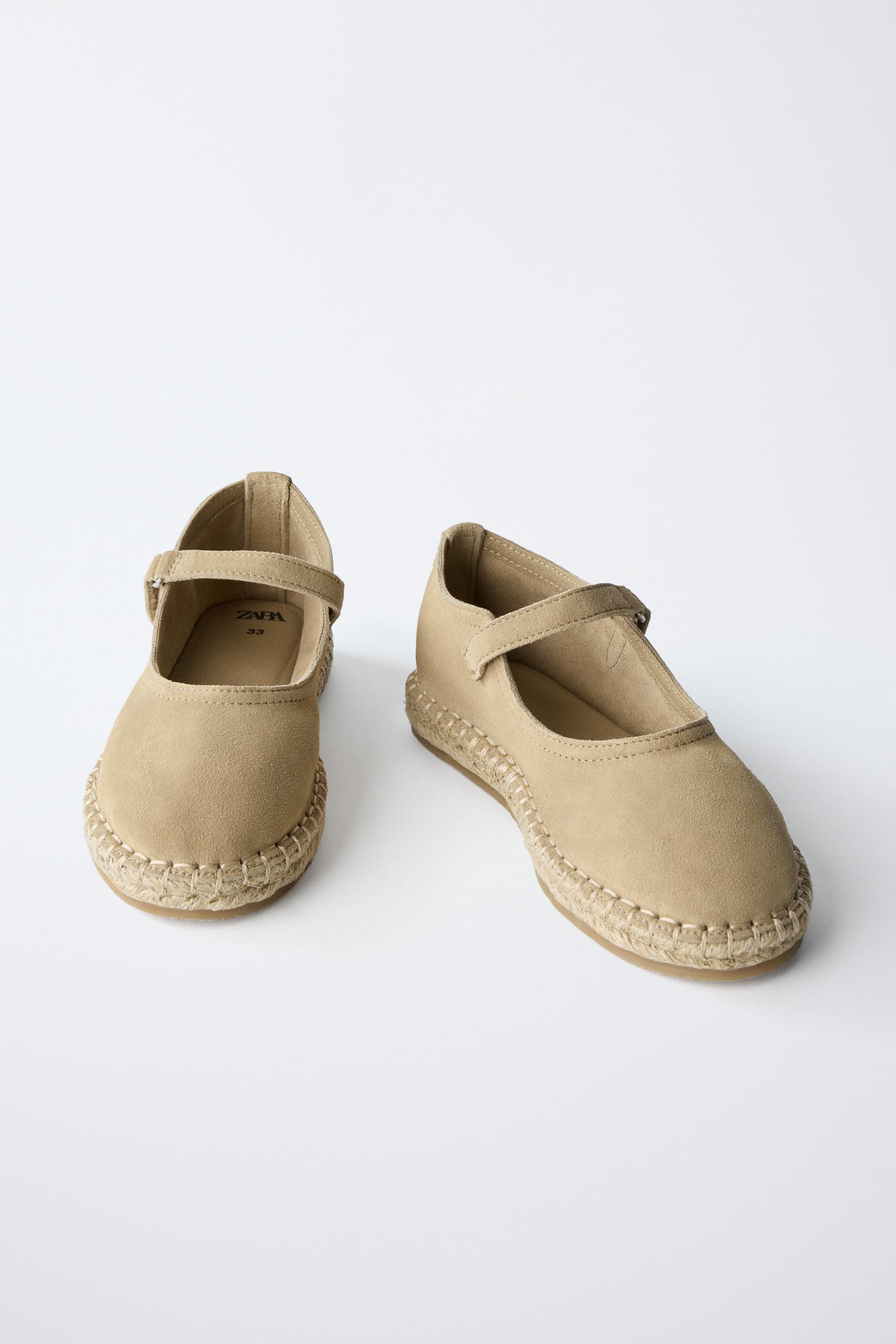 BALLERINES EN JUTE ET CROÛTE DE CUIR