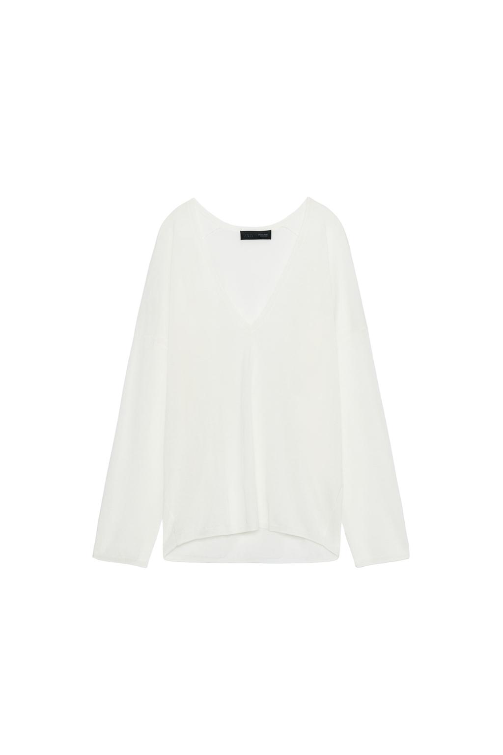 FINE KNIT V-NECK JUMPER - image 3