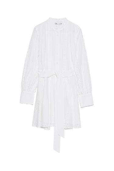 EMBROIDERED MINI DRESS
