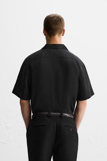 100% LINEN LIMITED EDITION SHIRT - Black by Zara - Image 2