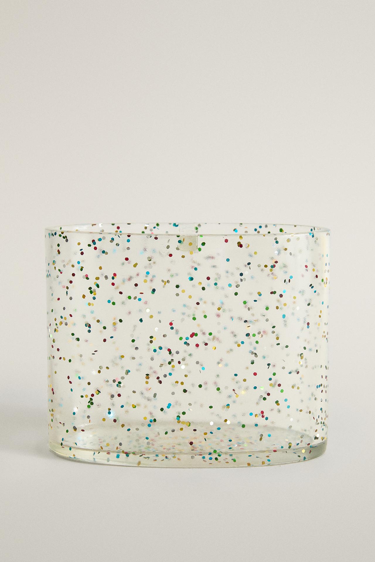 GLITTER RESIN TOOTHBRUSH HOLDER — Multicoloured