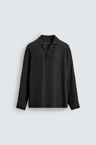 JACQUARD POLKA DOT SHIRT - Black by Zara