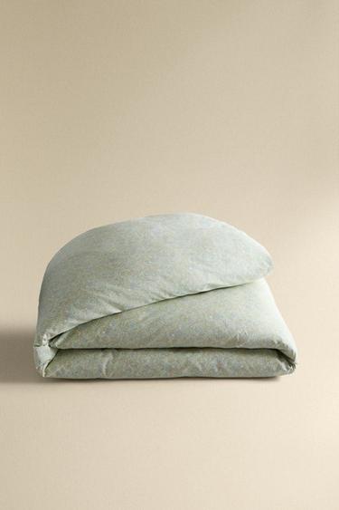 PAISLEY SATEEN DUVET COVER - Green by Zara - Image 4