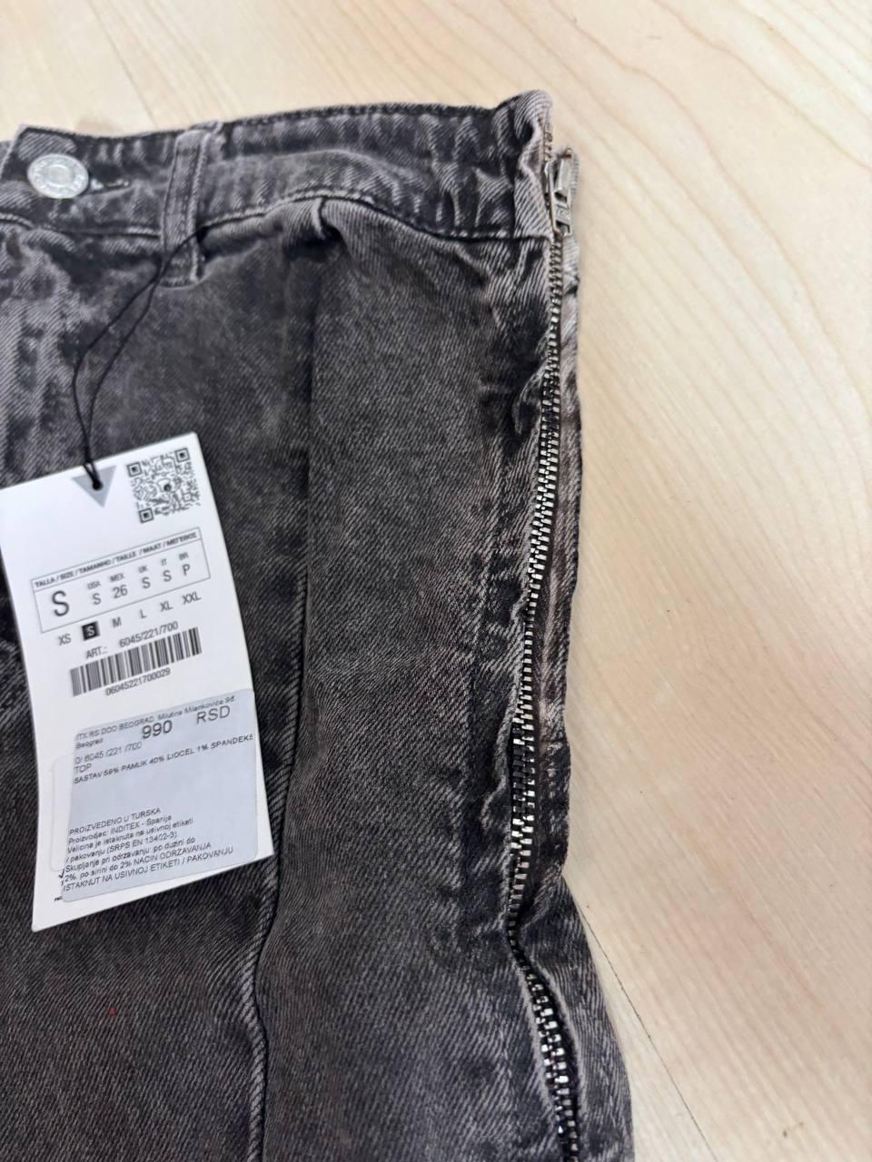 DENIM TRF CORSETRY-INSPIRED TOP - Image 4