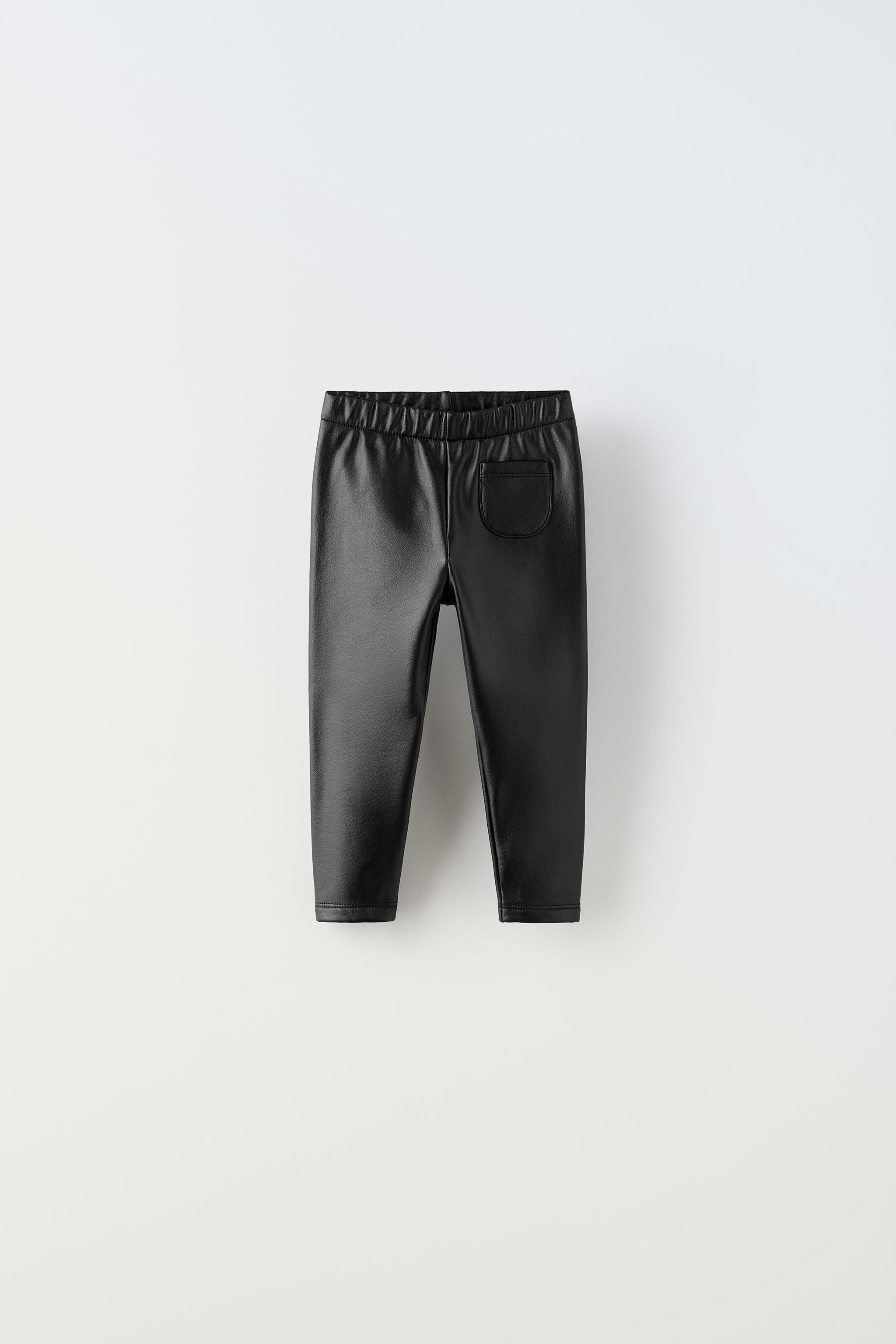 Zara Women Faux leather leggings 8372/040/704 (Large): Buy Online