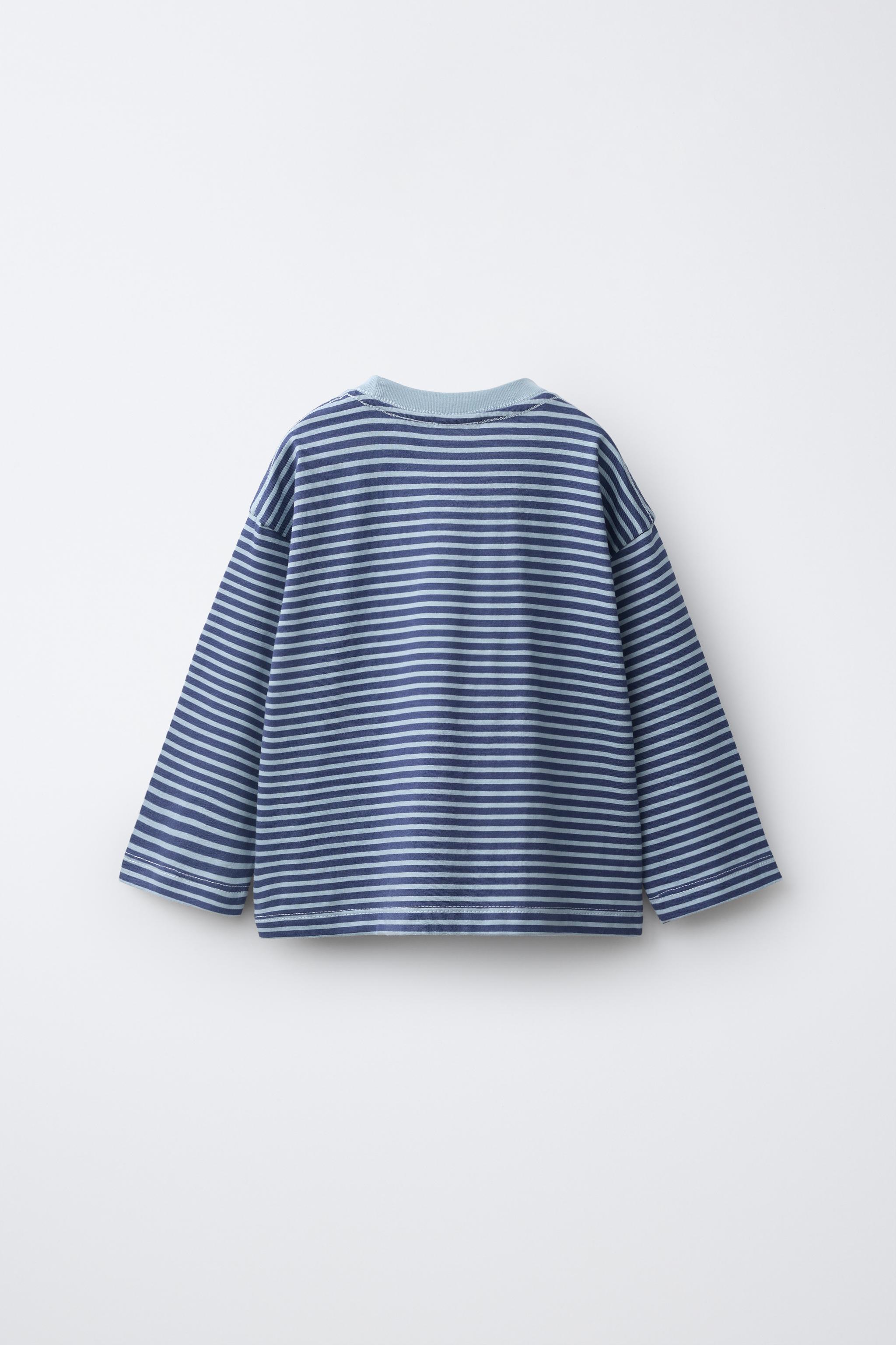 3-PACK LONG-SLEEVE STRIPED AND SOLID T-SHIRTS