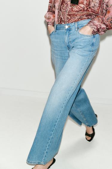 Z1975 WIDE-LEG LOW-RISE JEANS - Light blue by Zara - Image 1