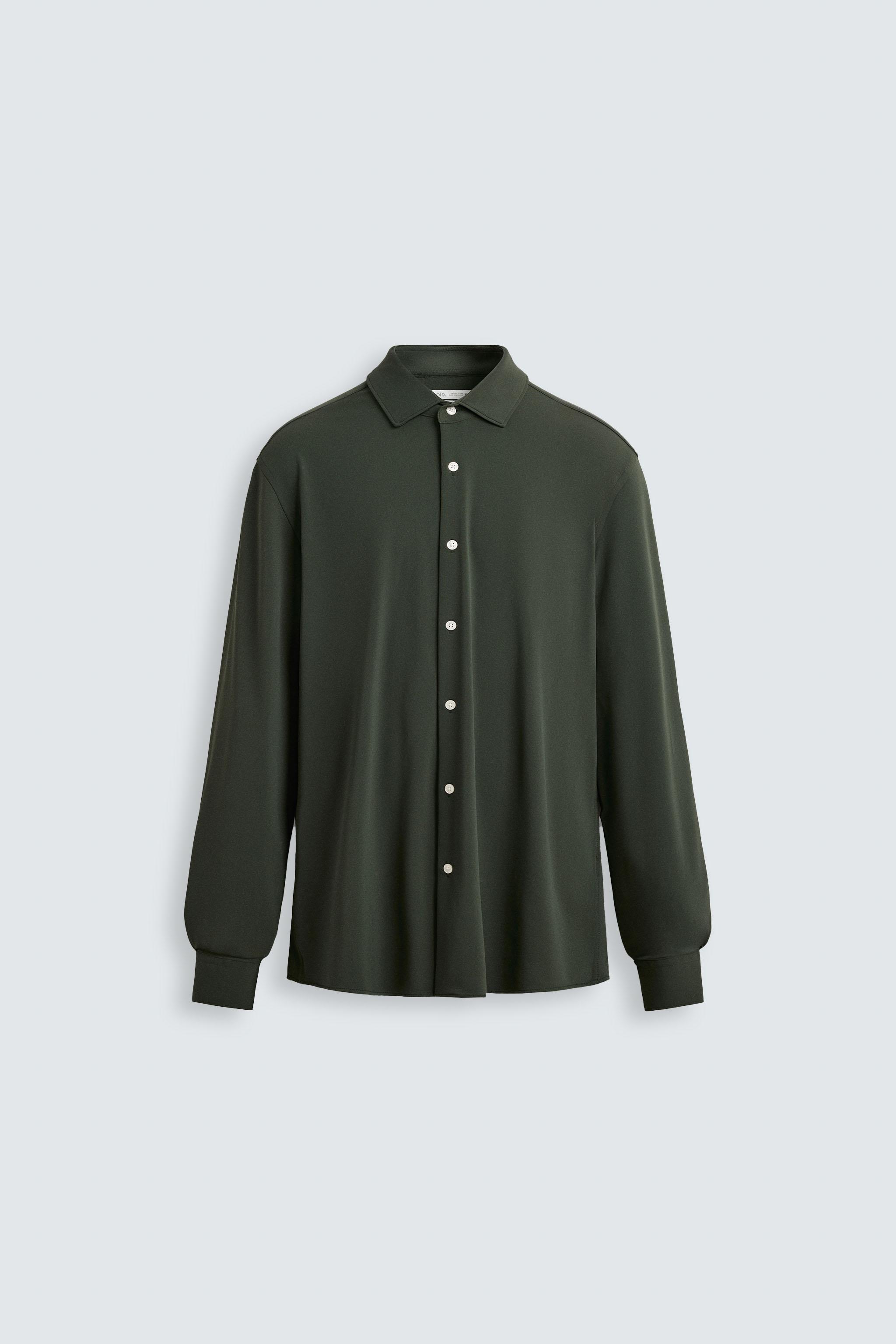 テクスチャー ストレッチ シャツ - ホワイト | ZARA Japan / 日本