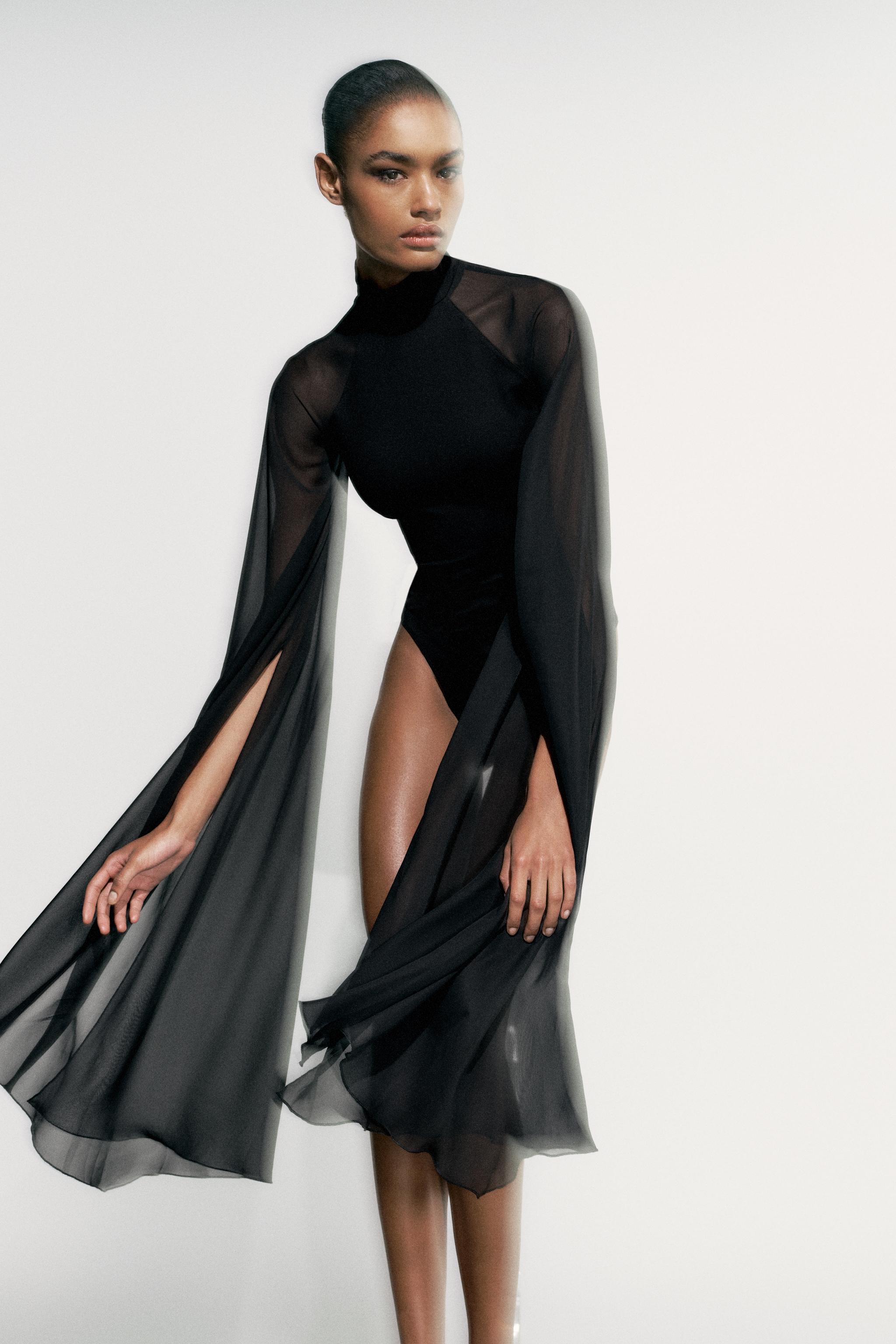Zara Extra-Long Sleeve Bodysuit