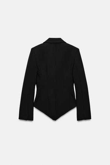 ZW COLLECTION ASYMMETRIC BLAZER - Black by Zara - Image 6