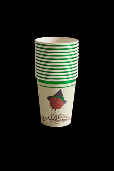 PACK OF CHILDREN'S HALLOWEEN PAPER CUPS (PACK OF 12) - Multicoloured by Zara