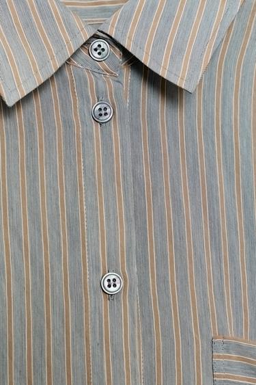 CHEMISE FLUIDE À RAYURES ZW COLLECTION - Multicolore de Zara - Image 8