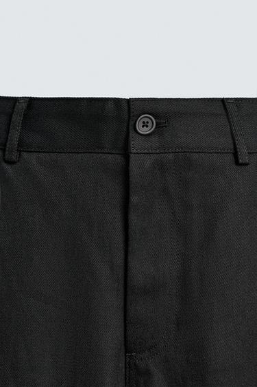 PANTALON BARREL FIT LYOCELL - COTON - Noir de Zara - Image 8