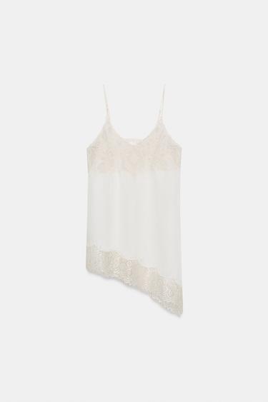 ZW COLLECTION LACE-TRIMMED CAMISOLE TOP - White by Zara - Image 6