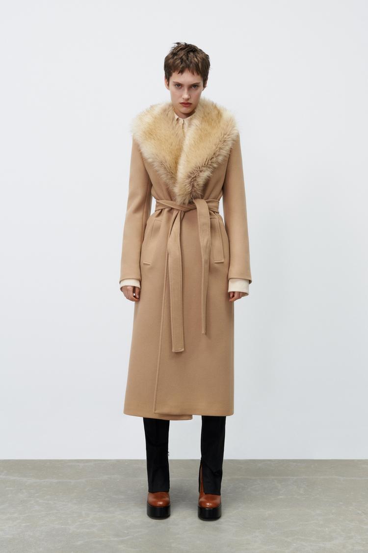 BELTED WOOL COAT - Light tan | ZARA United States