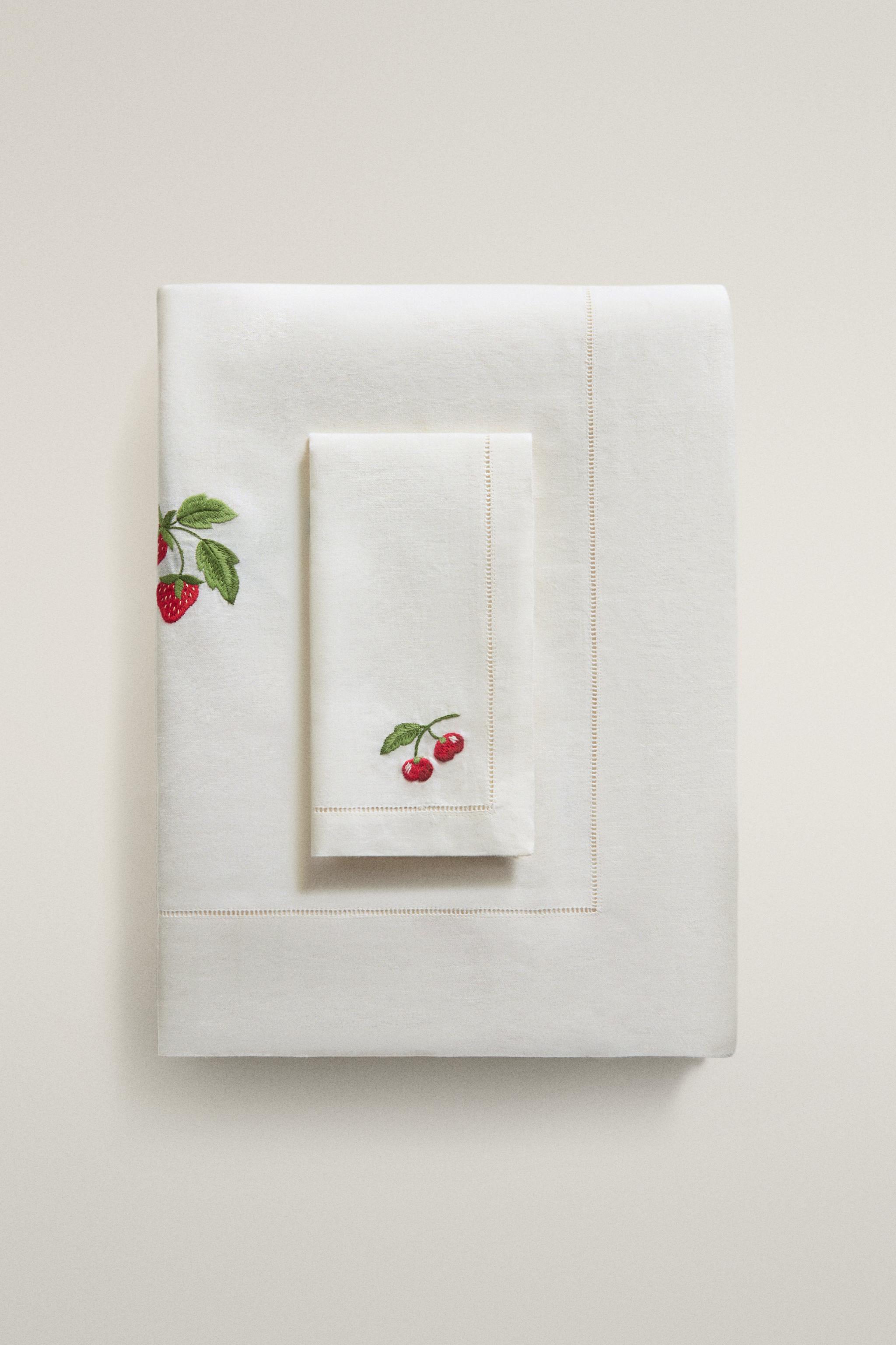FRUIT EMBROIDERED TABLECLOTH