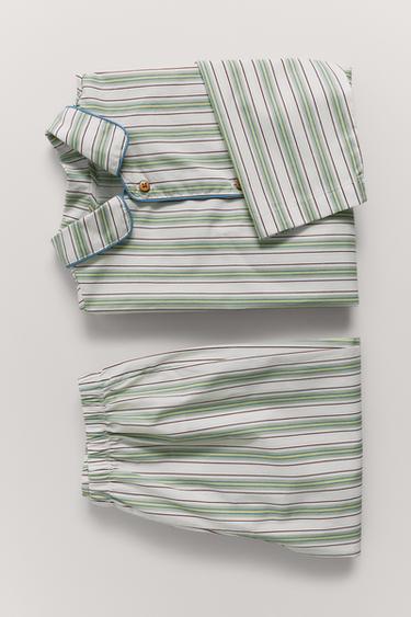 3-14 YEARS/ STRIPED PRINT PYJAMAS - Orange by Zara