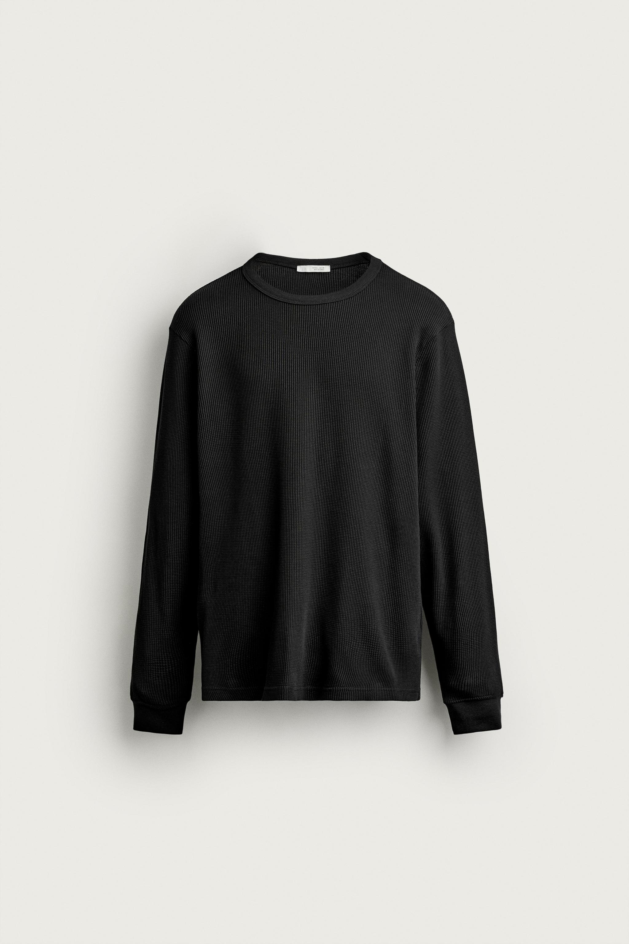 WAFFLE KNIT REGULAR FIT T-SHIRT