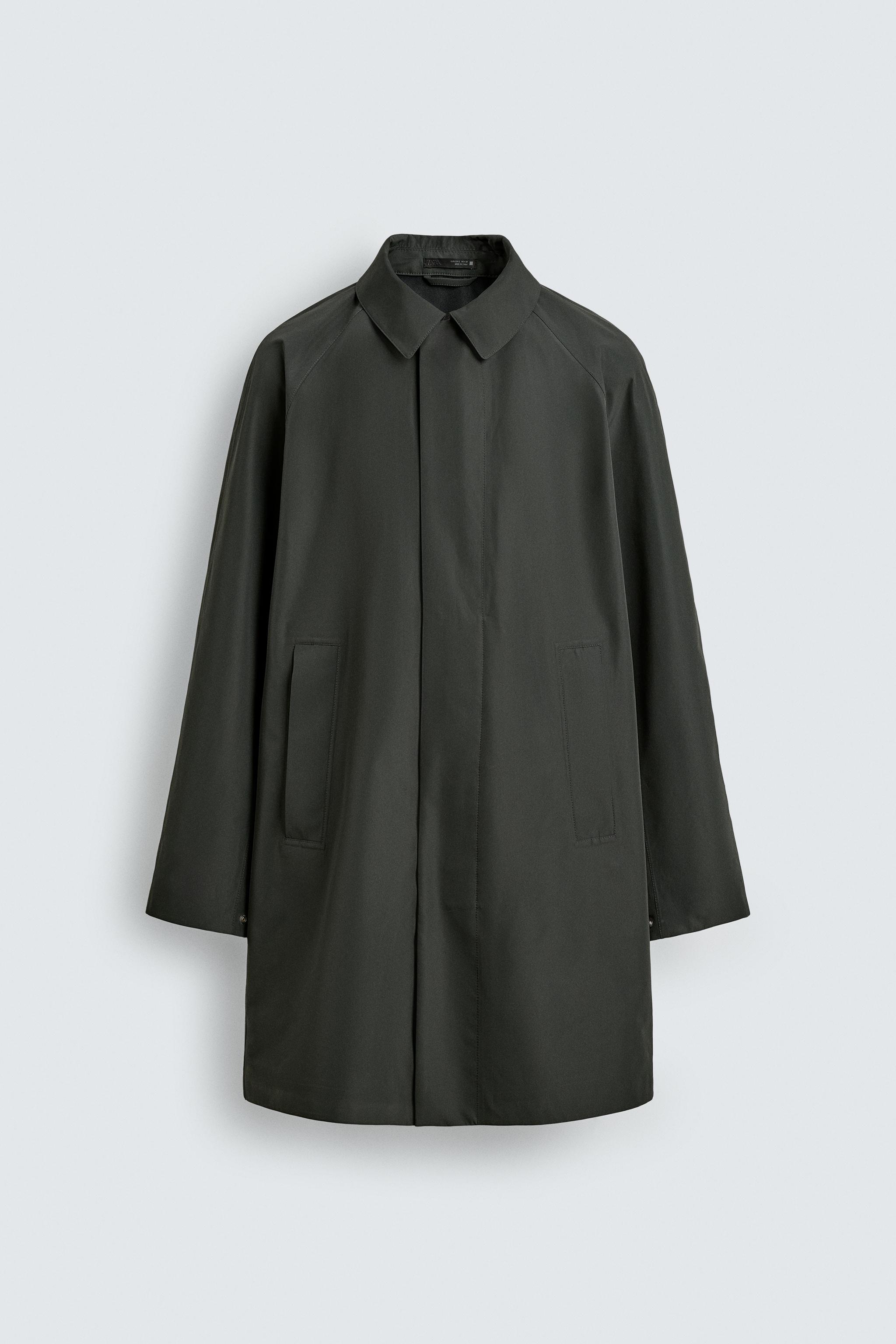 WATER REPELLENT TECHNICAL COAT - Dark khaki | ZARA United States