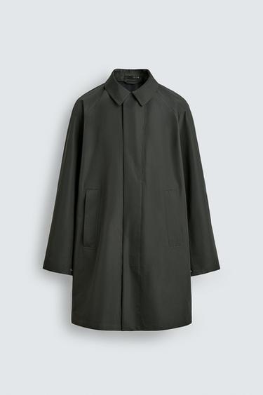 ABRIGO TÉCNICO WATER REPELLENT - Khaki oscuro de Zara