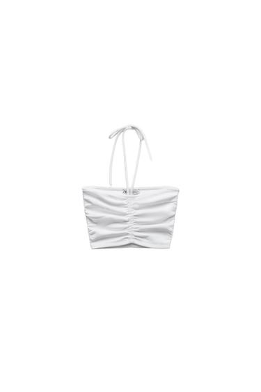 RUCHED RIB CROP TOP