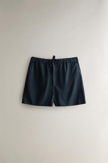 COTTON POPLIN SHORTS - Blue by Zara - Image 0