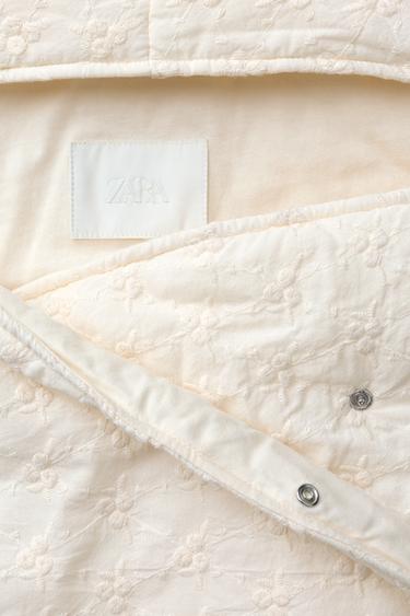FLORAL EMBROIDERED BABY CARRIER SLEEPING BAG - Ecru by Zara - Image 2