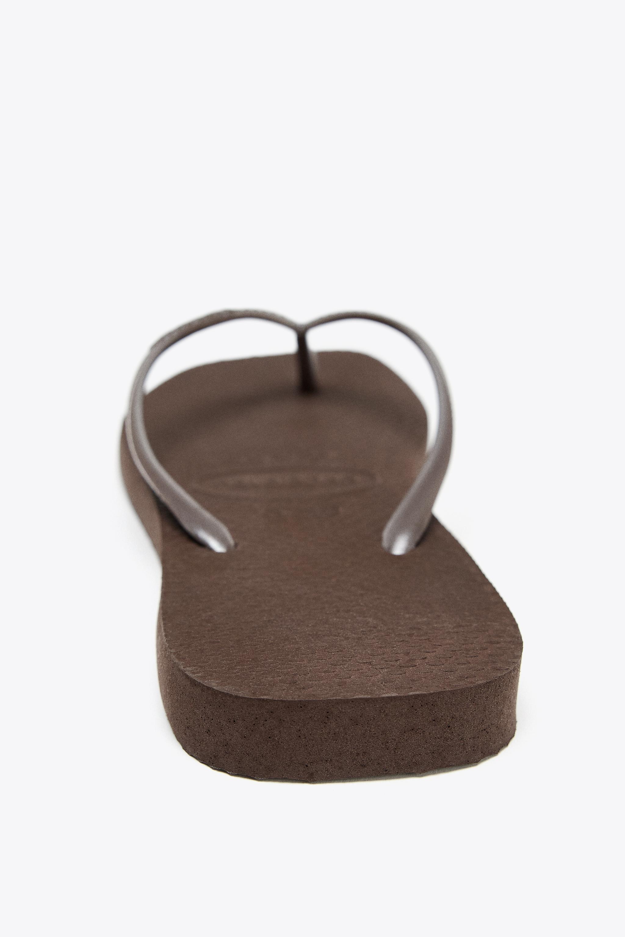 HAVAIANAS ® x ZARA SANDALS - Brown | ZARA Thailand