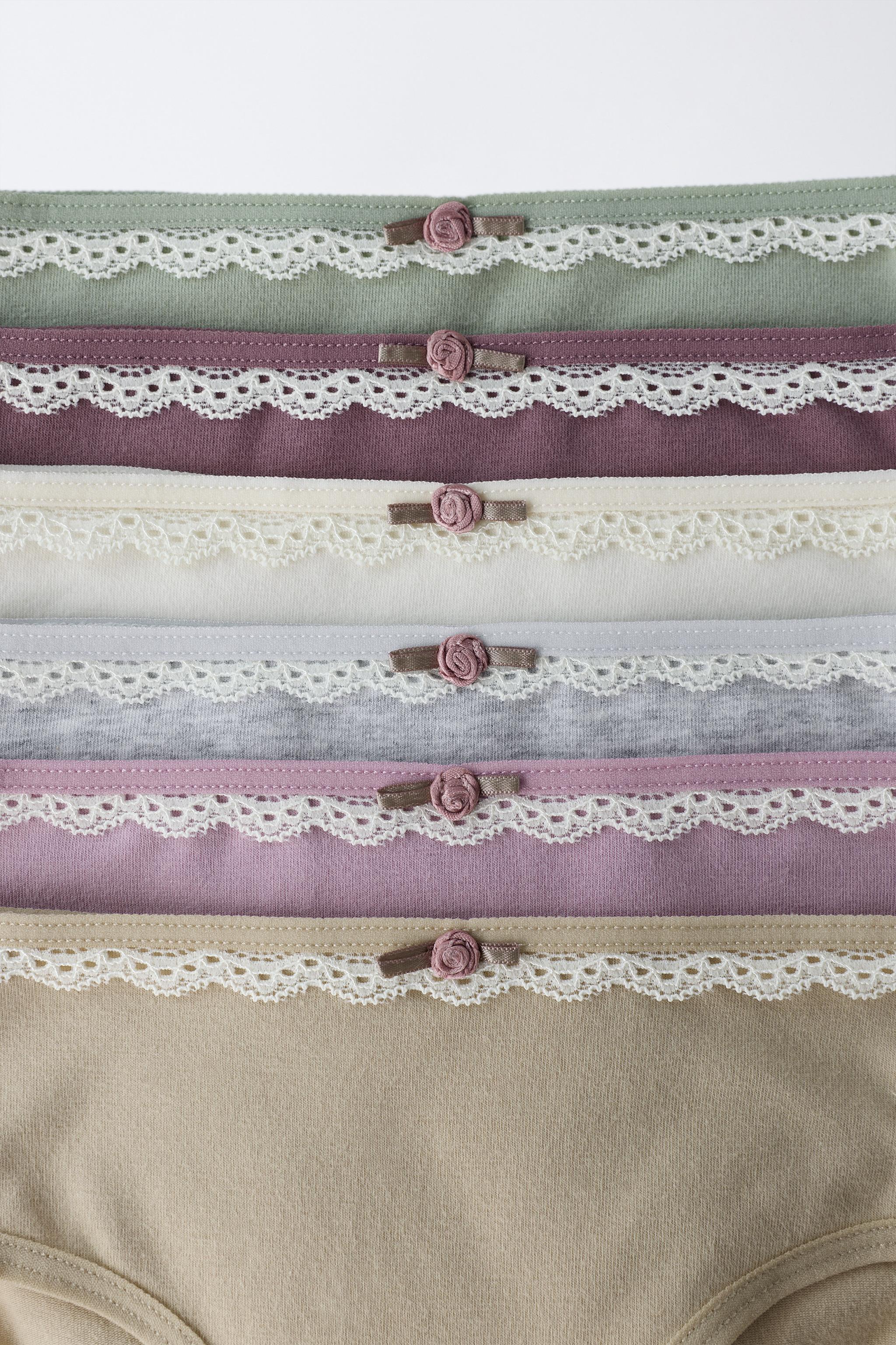 AGES 1 1/2-6/ SIX-PACK OF LACE UNDERWEAR