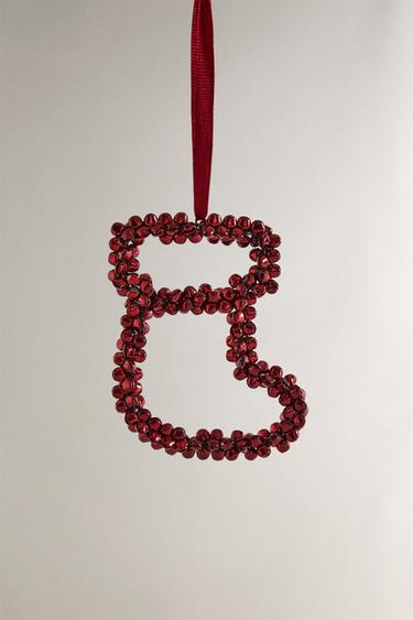 ブーツとすずのクリスマスツリーオーナメントレッド0Zaraのブーツとすずのクリスマスツリーオーナメント - レッド - 画像 0
