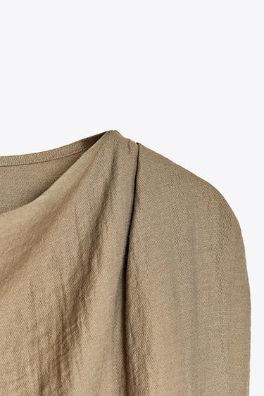 BLOUSE SANS MANCHES - Kaki foncé de Zara - Image 9