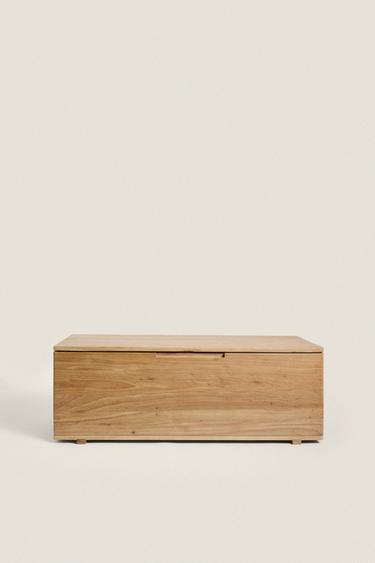ELM WOOD BENCH WITH STORAGE - Light beige by Zara