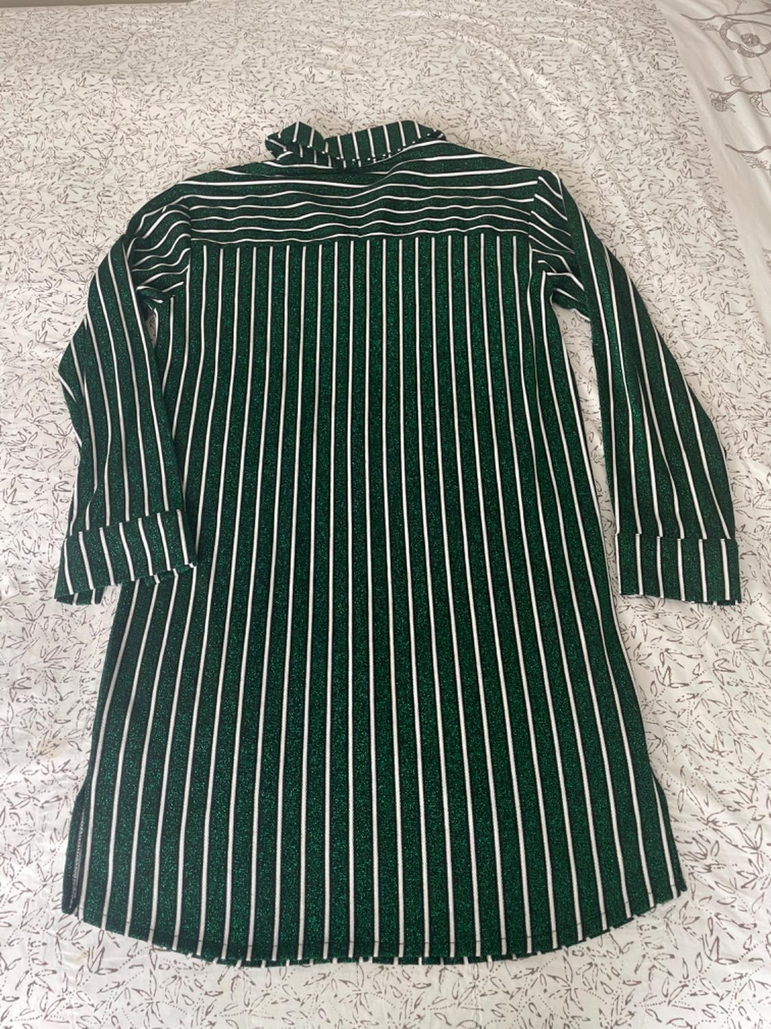 STRIPED SHIRT DRESS WITH SHIMMER - Image 2