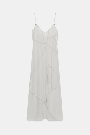 COMBINED MIDI DRESS - Light turquoise by Zara